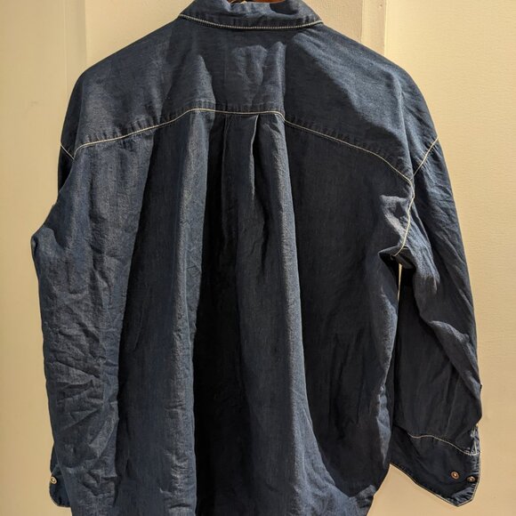 Urban Outfitters Denim Lightweight Button-Down Shirt - Small/Oversized - Picture 3 of 6